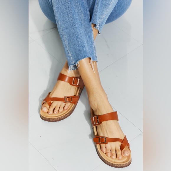 Double Strap Open Toe Sandals - Picture 2 of 5